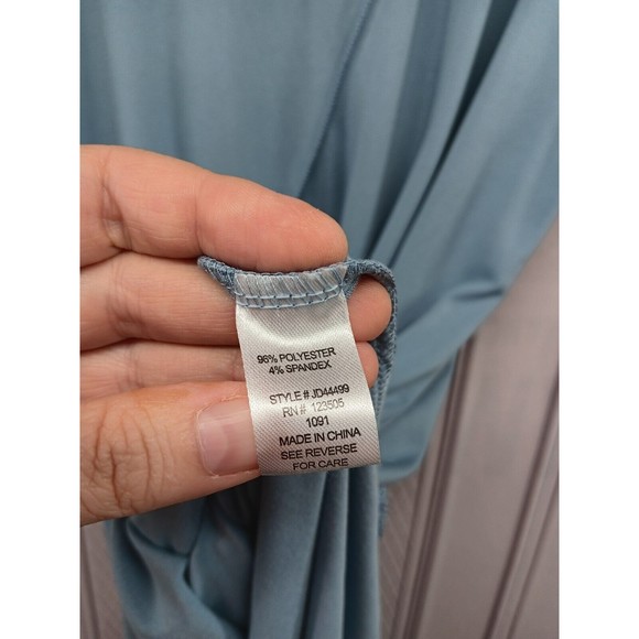 NWT Heart & Hips Maxi Dress Women Size L Stretch High Side Slits Perwinkle Blue - Picture 15 of 16